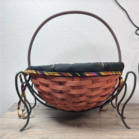 Longaberger NEW 2006 Large Autumn Treat Spider Basket Liner Tie-on & Spider legs - Picture 5 of 15